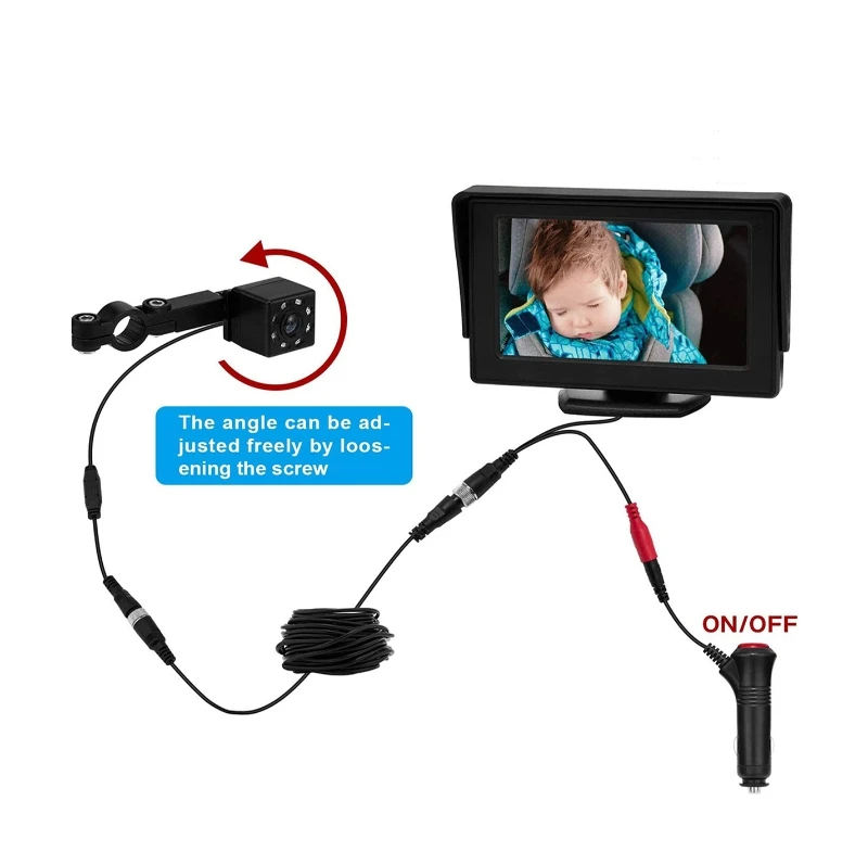 Beste Mold Shockproof Baby Autostoeltje Spiegel Zuigelingen Veiligheid Achterbank Monitor Met Camera 150 ° Brede 360 ° Verstelbare