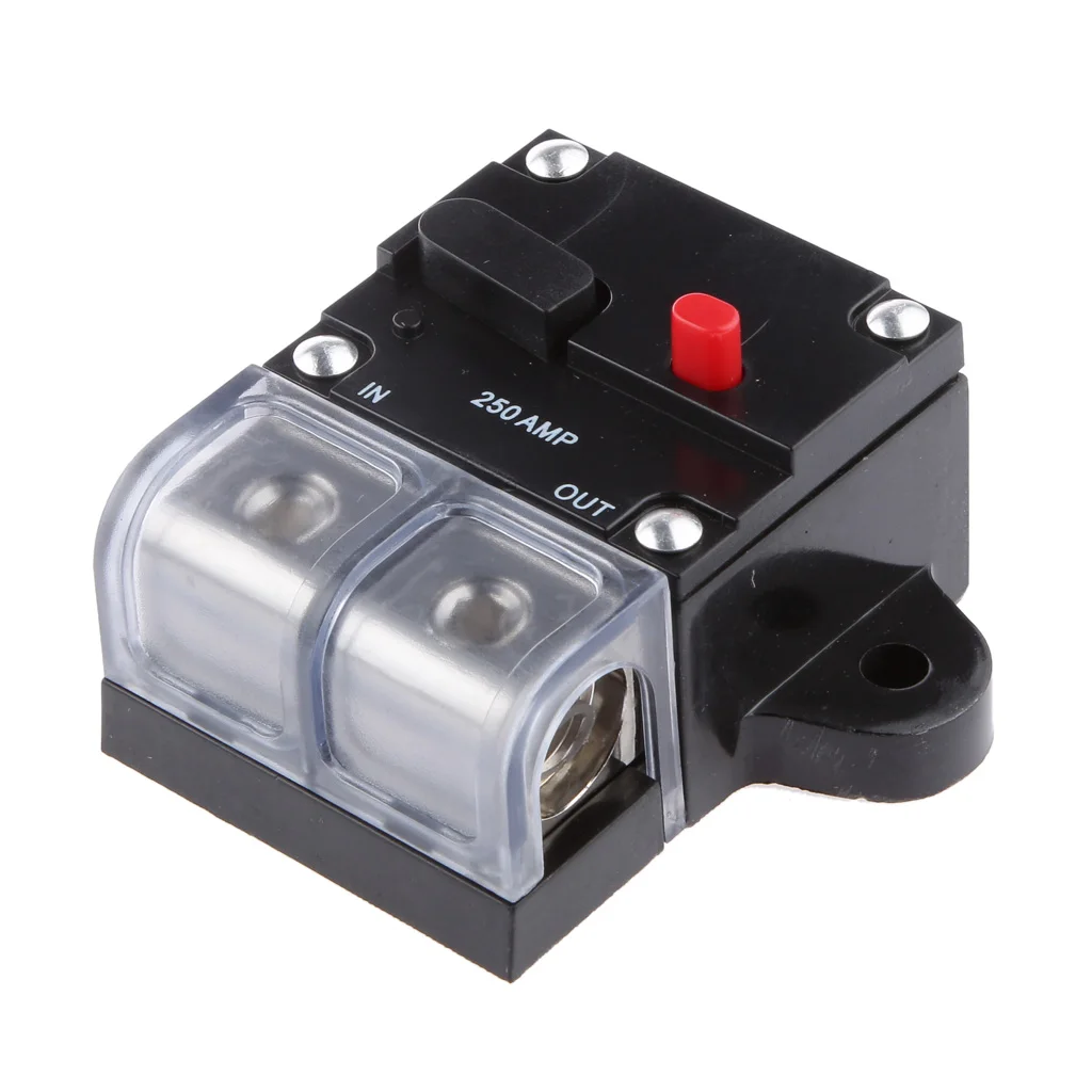 

Автомобильный стерео аудио 12 в автоматический выключатель предохранитель встроенный подходит 4 Калибра Провода 250 ампер