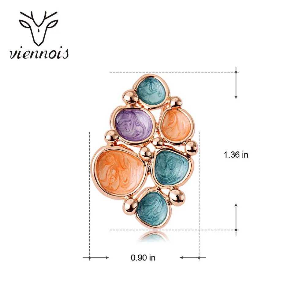 Женские серьги-гвоздики с эмалью золотистого цвета | Украшения и аксессуары