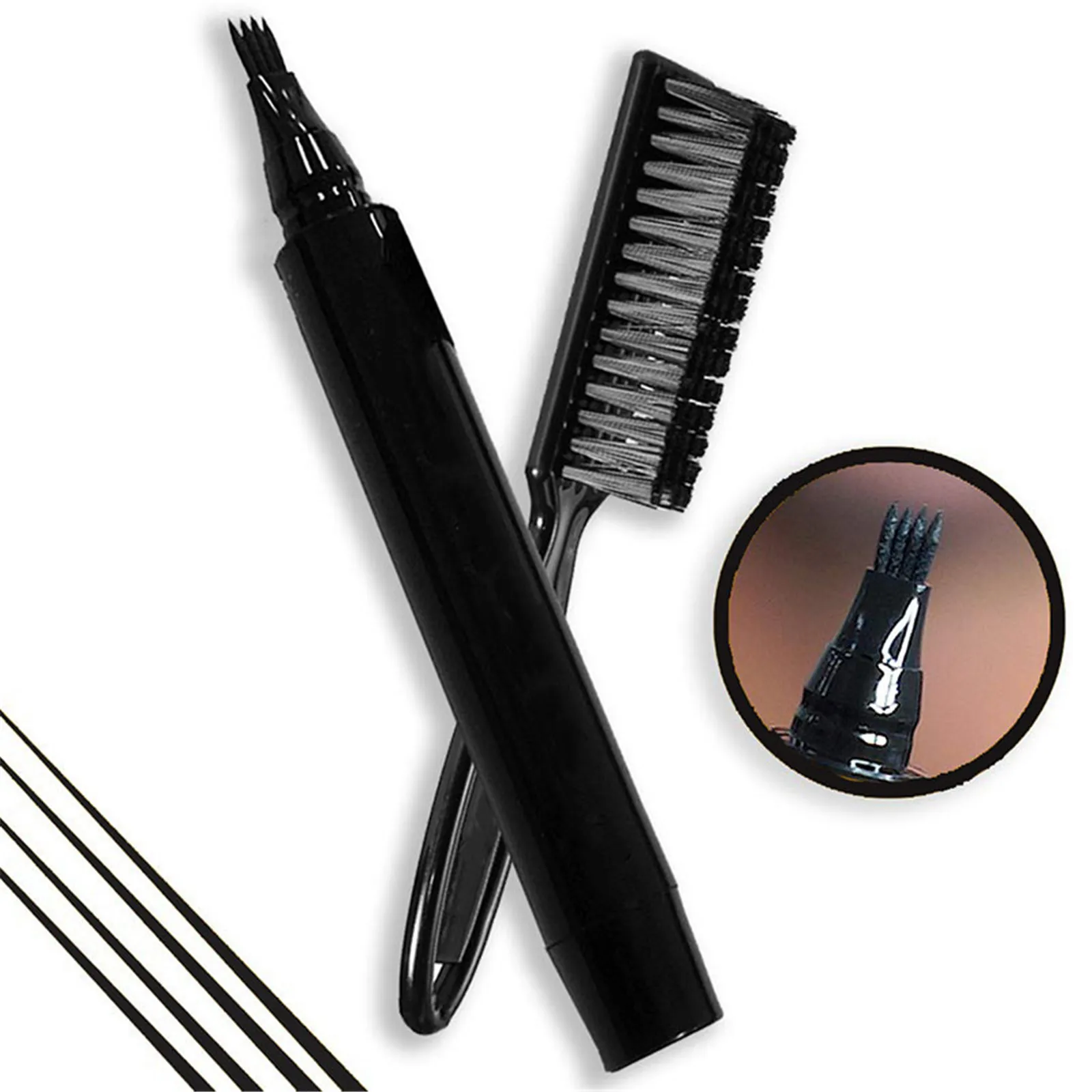 

Beard Pencil Filler Kit Waterproof Long Lasting Coverage Naturally Beard Moustache Eyebrows Micro-Fork Tip