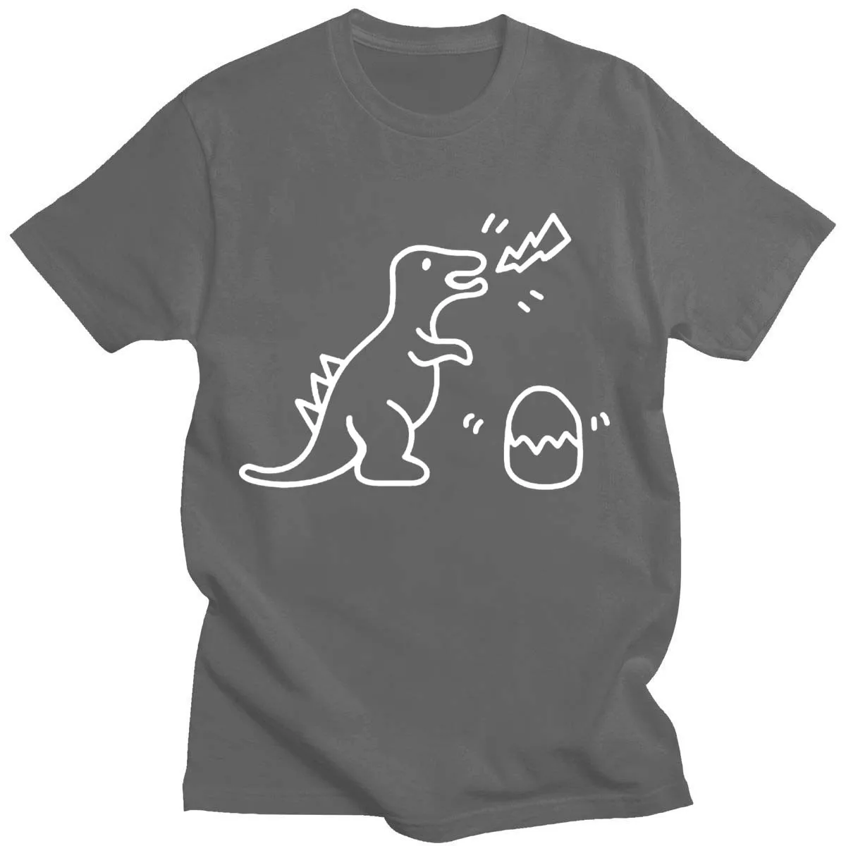 

100% Cats Top Quality Casual Short Mouw Cool Funny Dinosaur Design Prints Men T-shirt O-neck Used Comfortable Dust