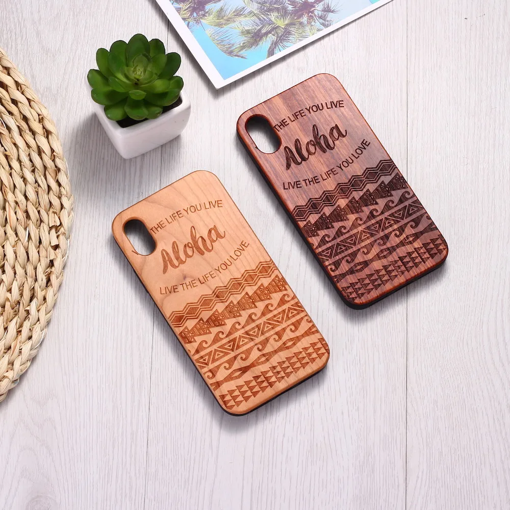 

For iPhone 12 6 6S 6Plus 7 7Plus 8 8Plus X XR XS Max 11 Pro Max Engraved Words Aloha Beach Summer Phone Case Funda Coque