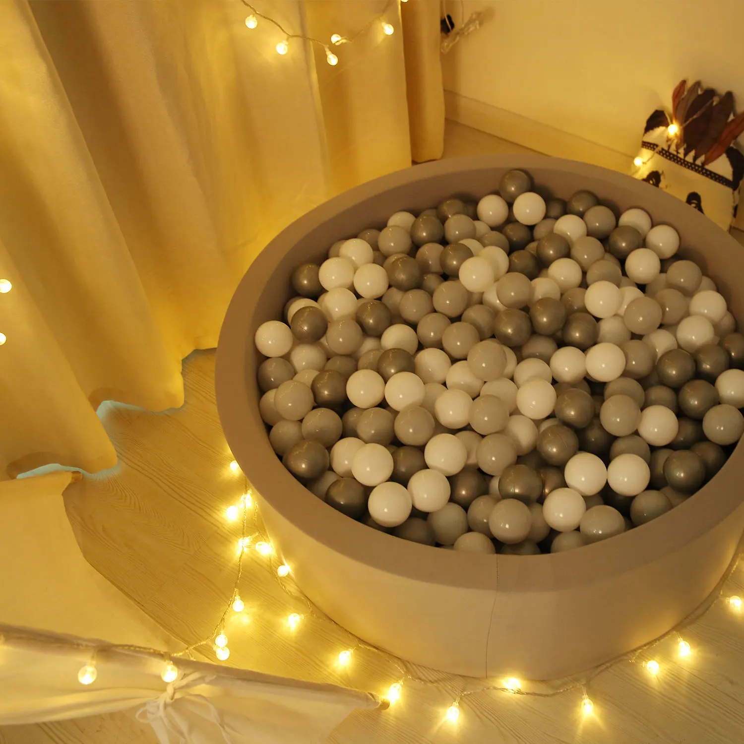 Шарики для детей пластиковые шарики 100 серо-белого цвета ямы малышей вечеринки в