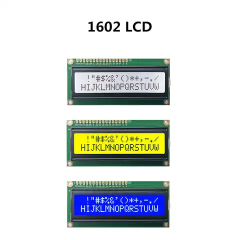 Модуль ЖК-дисплея 1602, 1602, синий/зеленый экран IIC/I2C, 16x2, модуль ЖК-дисплея, 1602, 5 В, зеленый экран и белый код