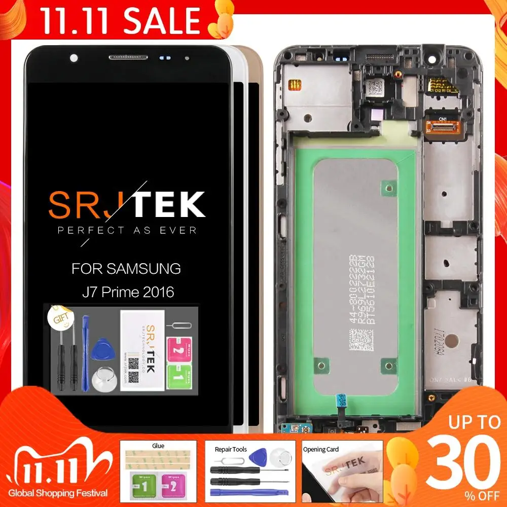 

5.5'' Original Display for SAMSUNG Galaxy J7 Prime 2016 LCD Touch Screen with Frame For SAMSUNG J7 Prime G610 G610F G610M LCDs