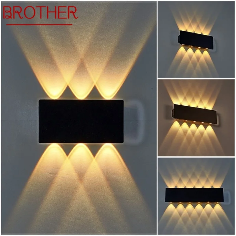 

BROTHER Wall Sconce Light Creative Contemporary Outdoor Waterproof LED Lamp For Home Corridor