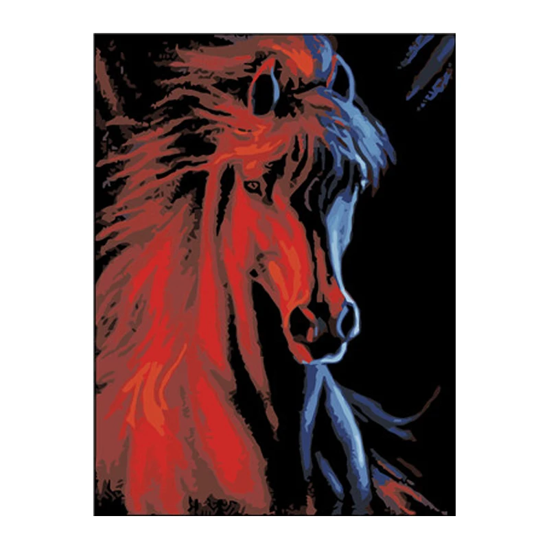 Картина по номерам сделай сам животное с лошадью картина маслом для домашнего