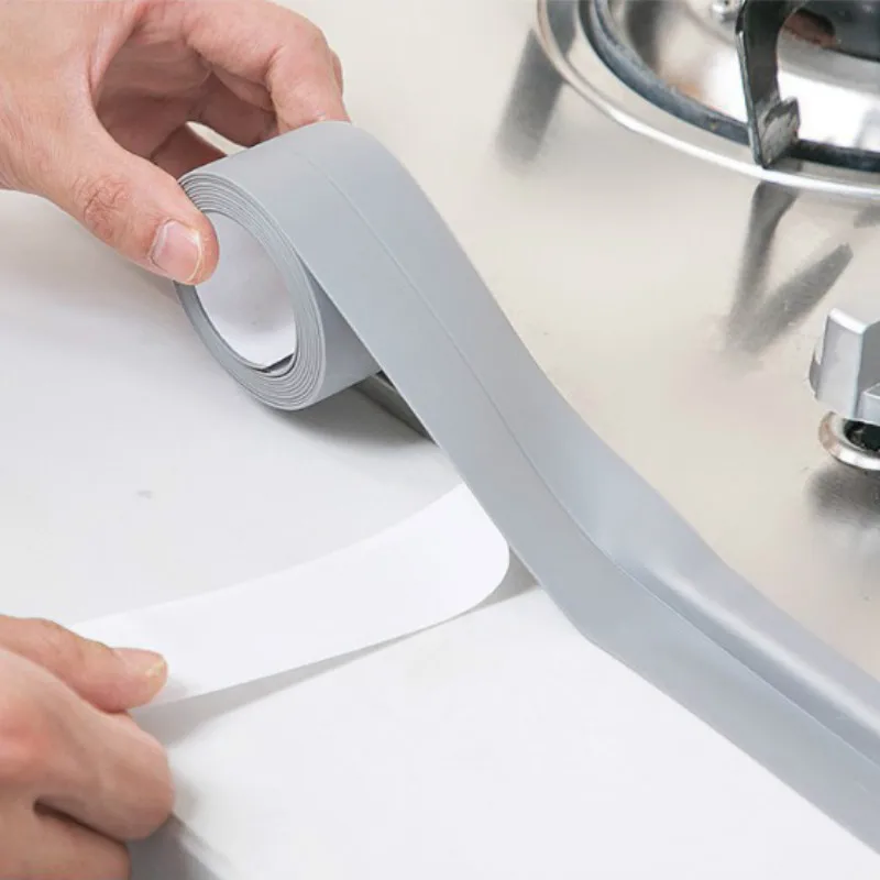 

Bathroom Stickers Shower Sink Bath Sealing Strip Tape White PVC Self adhesive Waterproof Wall Sticker for Bathroom Home Kitchen