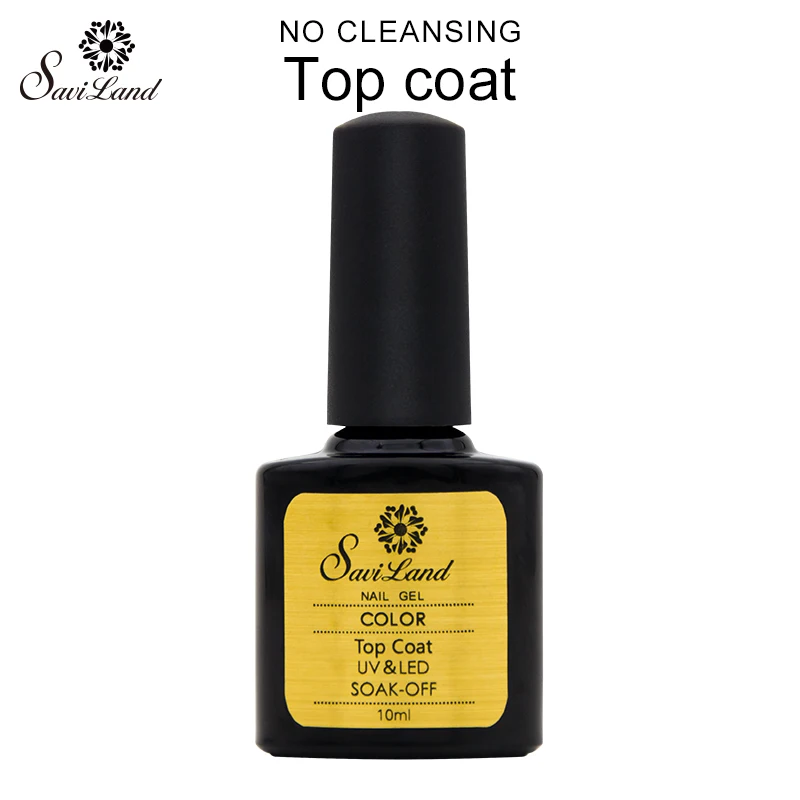 Top coat Saviland сверкающий Платиновый Гель-лак 10 мл УФ/светодиодный Гель-лак для ногтей мерцающий Блестящий цветной лак впитывающий Гель-лак для ногтей - Цвет: Top coat