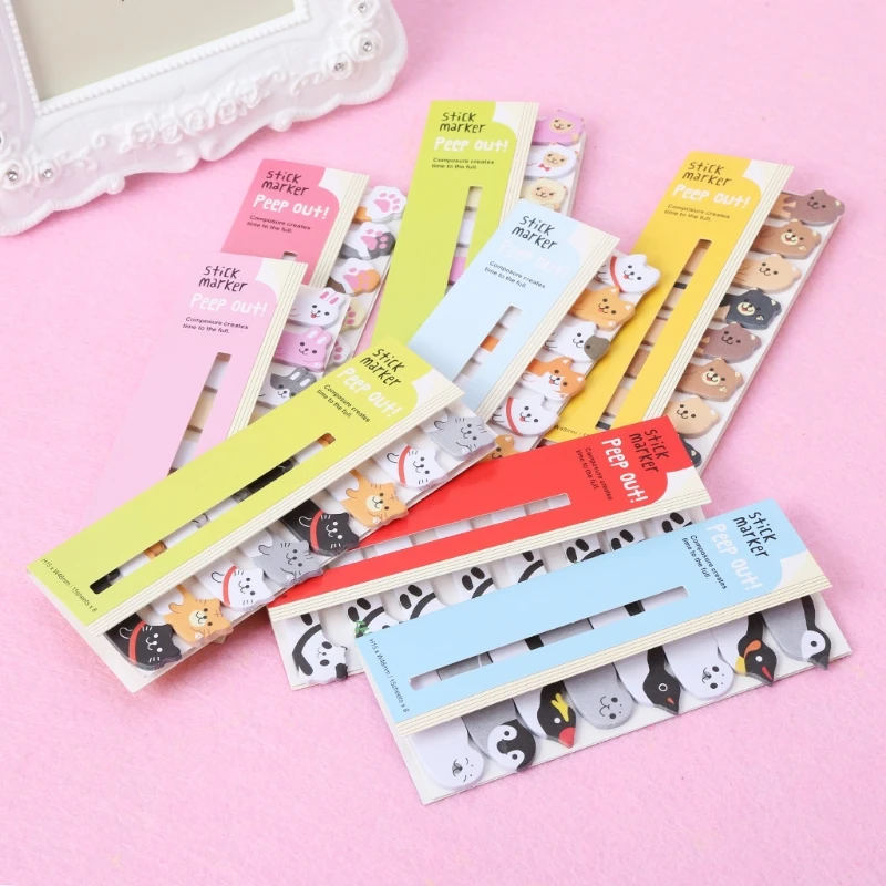 

Cartoon Animal Sticky Note Sticker Memo Pads Bookmark Message Stationery