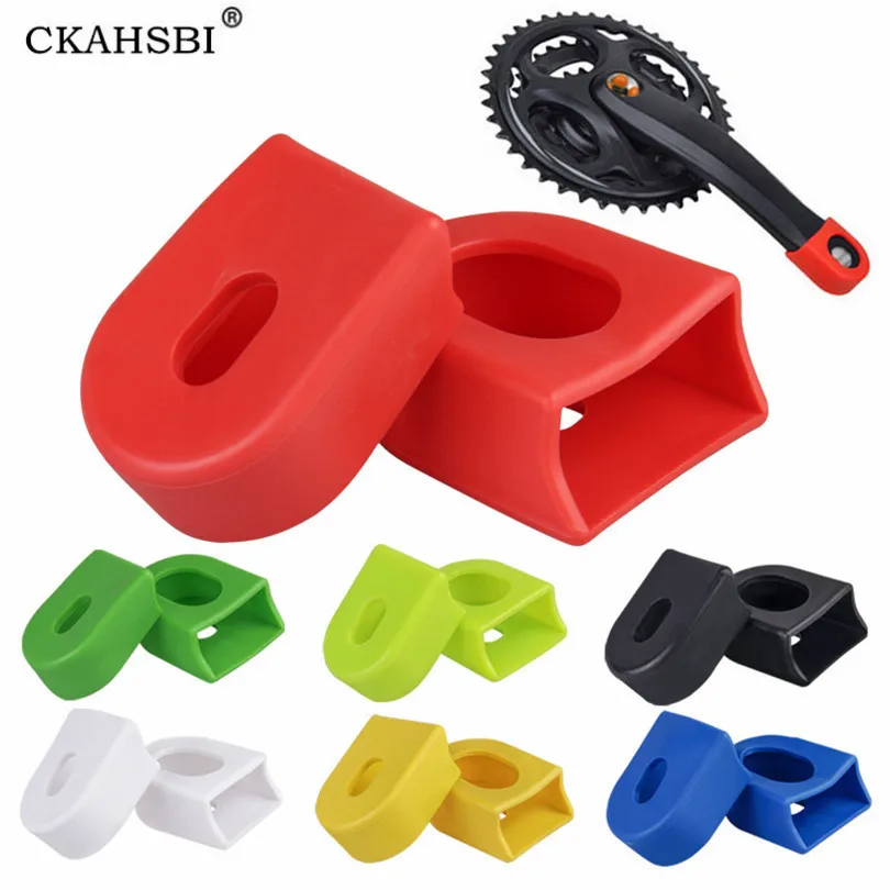 

CKAHSBI Road Universal Crankset Protective Caps 2pcs Silicone Bicycle Crank Arm Protector Cover Mountain MTB Cycling Accessories