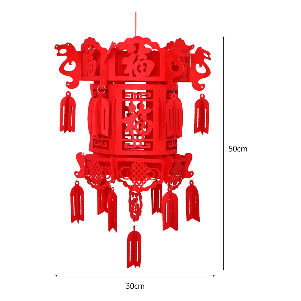 2 шт. красные китайские украшения для фонарей китайского Нового года весеннего