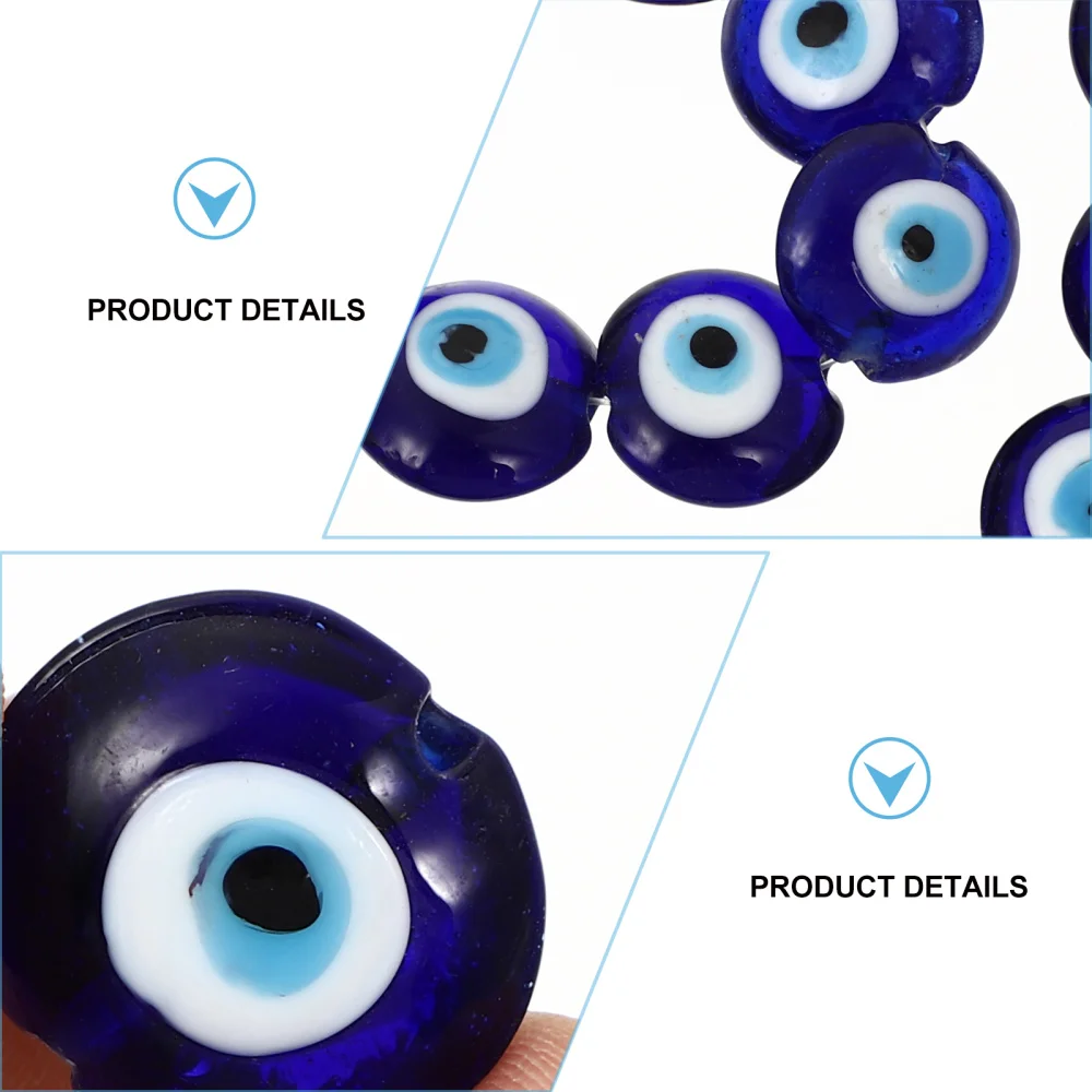 

100pcs DIY Glass Eyeballs Eye Bead Pendants Glass Blue Eye Accessories
