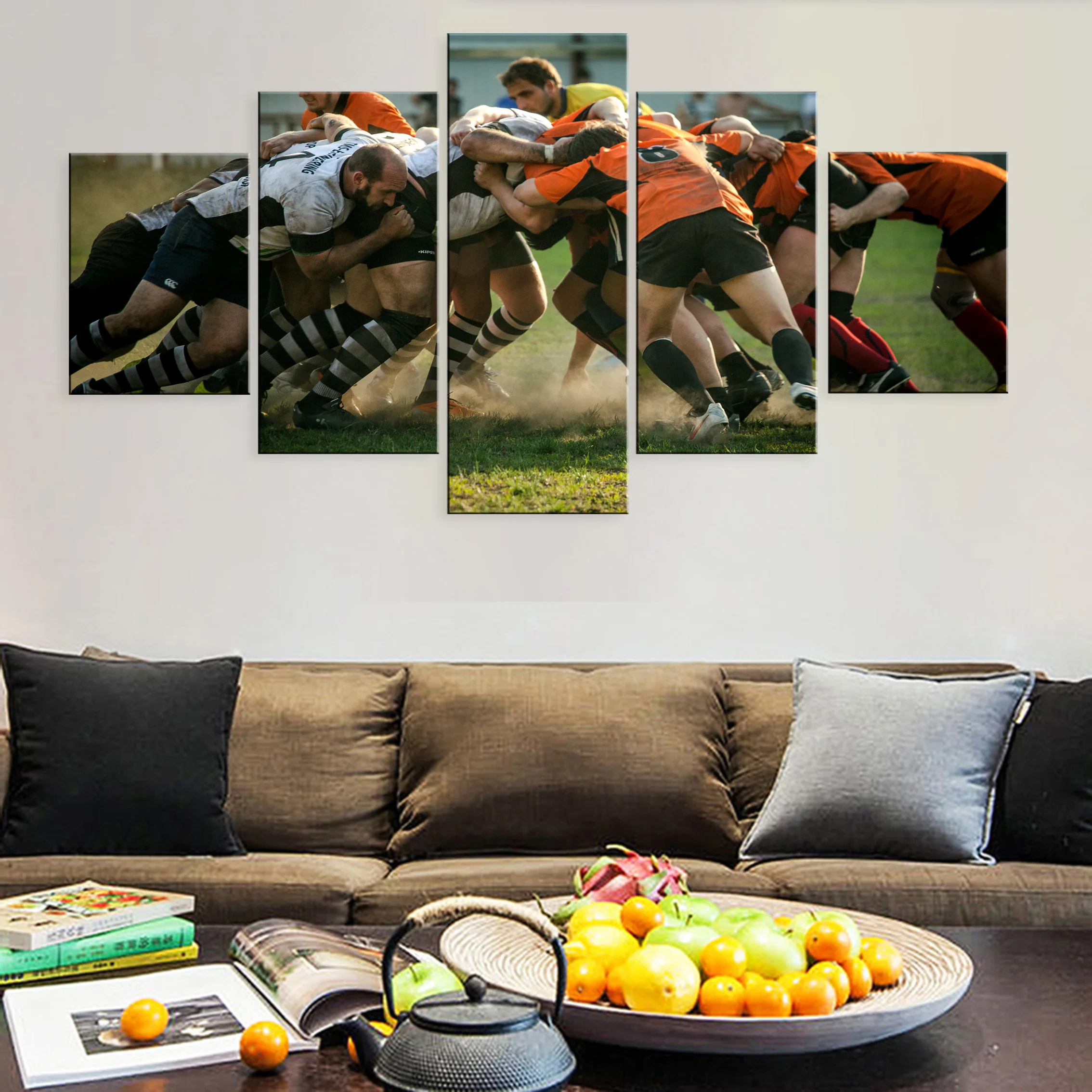 

Hd Printed Decoration Modern 5 Pieces Artwork Wrestling Match Sports Modular Poster Canvas For Living Room Home Framework