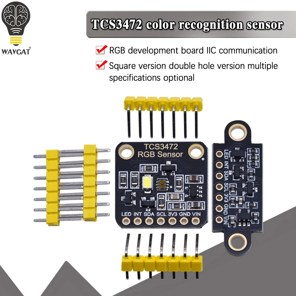 

Модуль распознавания цветного датчика TCS34725, RGB, макетная плата IIC для лаборатории Arduino STM32
