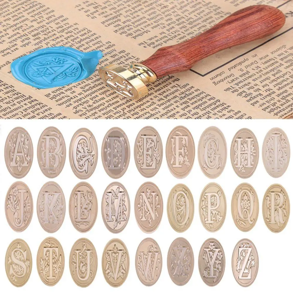 26 букв A Z конверт уплотнение воск медь печать штамп искусство декоративное