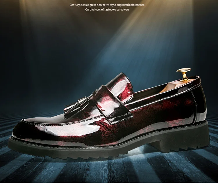 Thick Bottom Mens Dress Shoes Men Bring Brand Wedding Shoes Luxury Italian Casual Office Formal Loafers Boats Leather Shoes Men