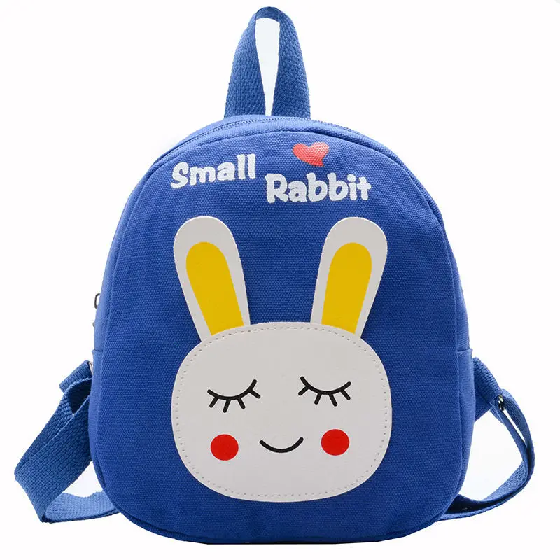

Canvas Children Backpacks Kids Kindergarten School Bags Cartoon Infant Backpack Animal Rabbit Student Book Bag for Baby Girl Boy