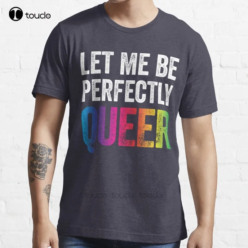 

Футболка мужская с надписью «Let Me Be perfect Queer»