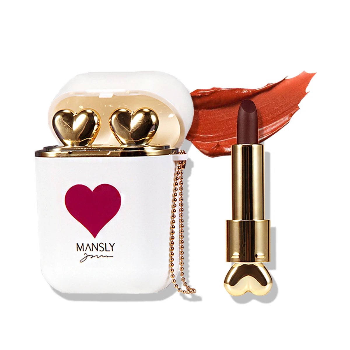 

MANSLY, 2 шт./компл., матовая губная помада, Красная губная помада, стойкий водостойкий увлажняющий крем, антипригарное покрытие, красивый макия...