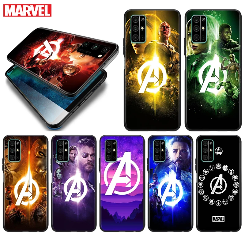 

Silicone Cover Marvel Avengers Hero Cool For Honor 9 9S 9A 9C 9X 9N 9i V9 10 10i 10X X10 Lite Pro Shockproof Phone Case