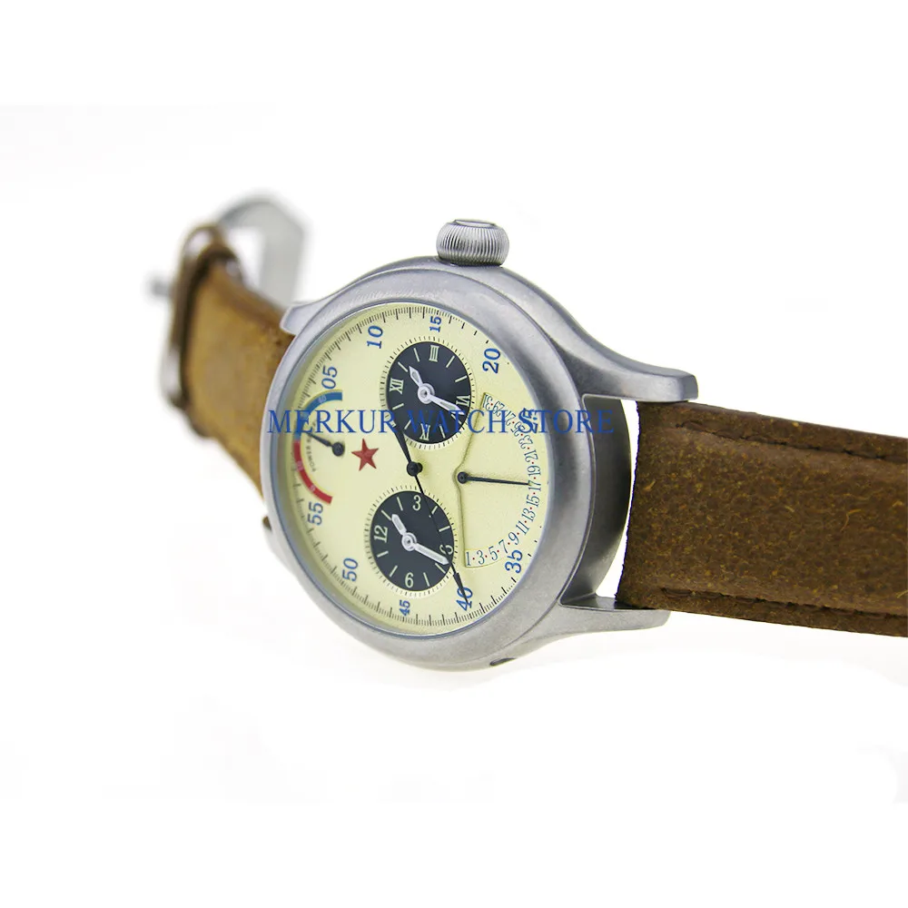 AD30 Red Star Mechanical 1963 Тяньцзинь St25 двойной часовой пояс цвет слоновой кости мужской