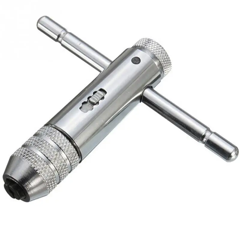 

T-Handle Ratchet Tap Wrench with M3-M8 Machine Screw Thread Metric Plug Tap Machinist Tool All-steel 85mm/3.35