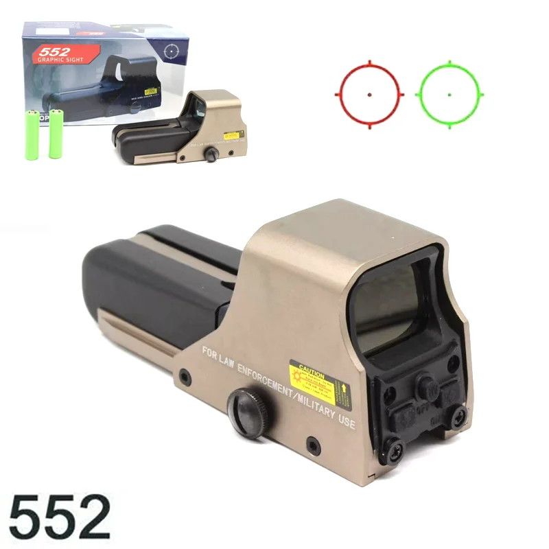 

Holographic Red Green Dot Brown Tactical Adjustable AA Battery Reflex Sight
