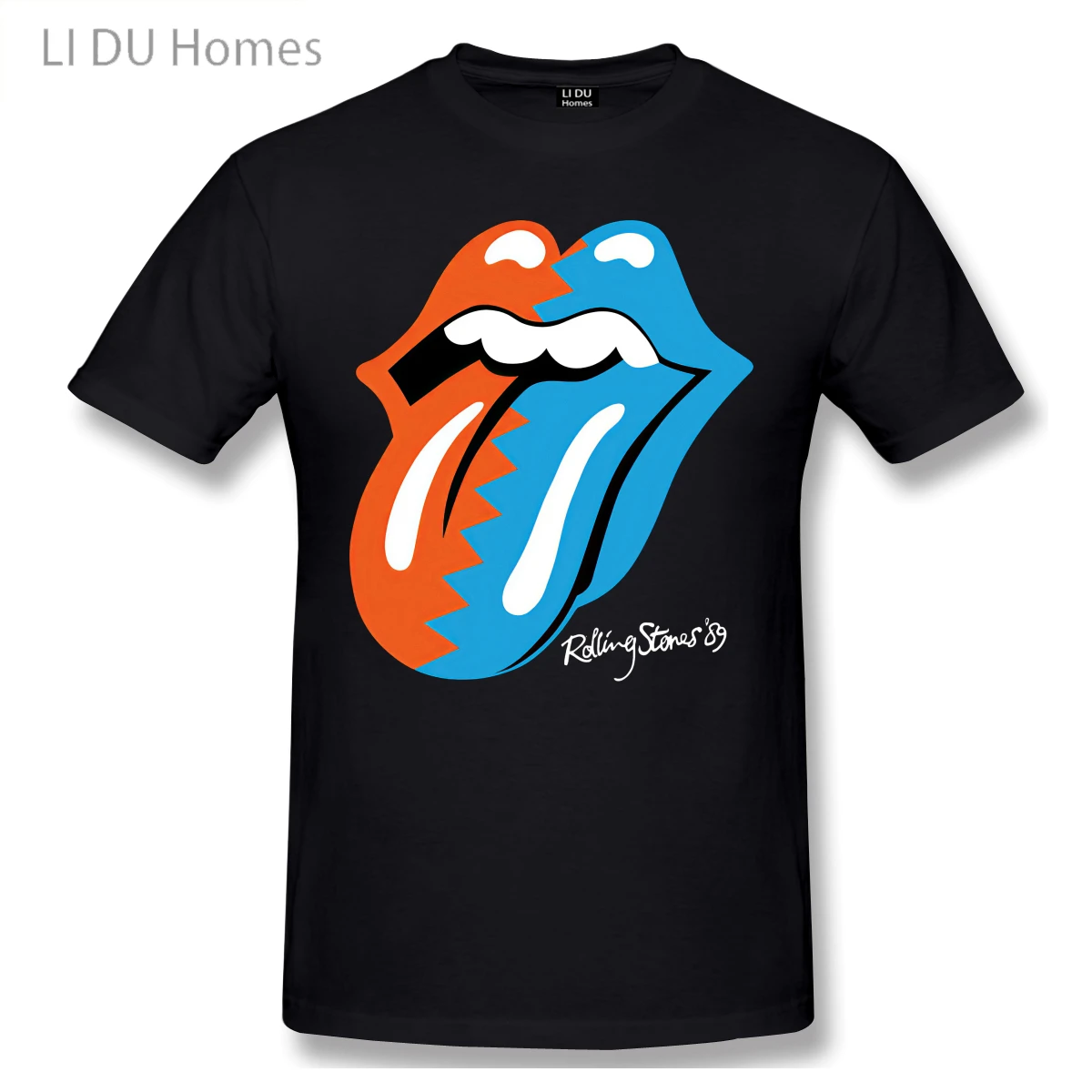 

LIDU The Rolling Stones Zig Zag 89 Tongue T shirt man T Shirt Woman