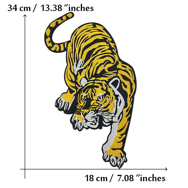 5 шт. модная властная вышивка с тигром животным гладильная нашивка для одежды