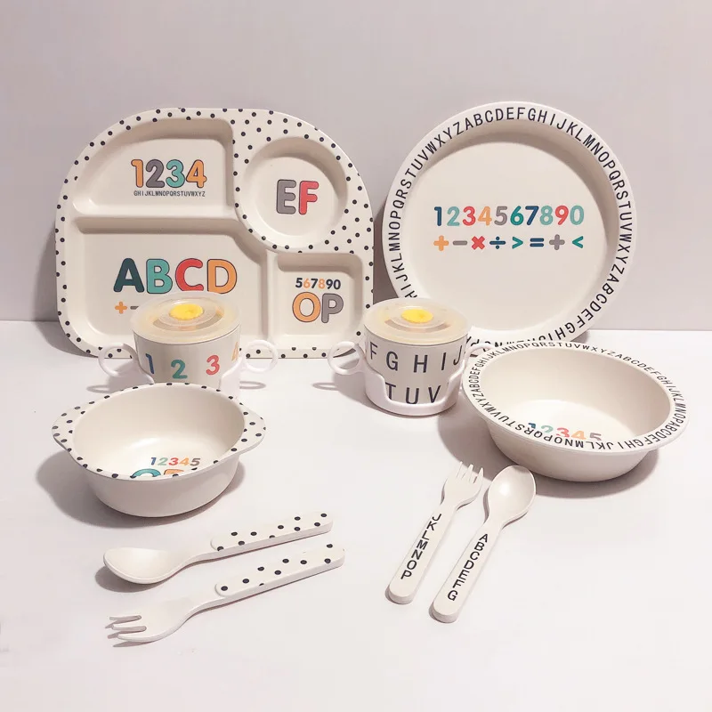 5 предметов в комплекте с рисунками из мультфильмов бамбукового волокна для