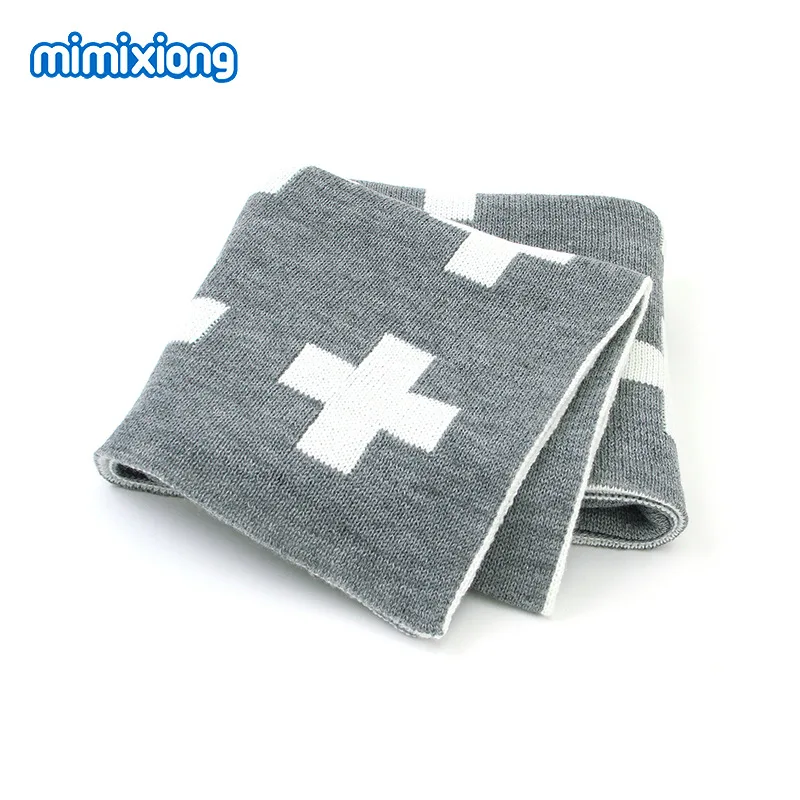 

Ins boys' and girls' knitting cross tower Blanket Baby Stroller Cover