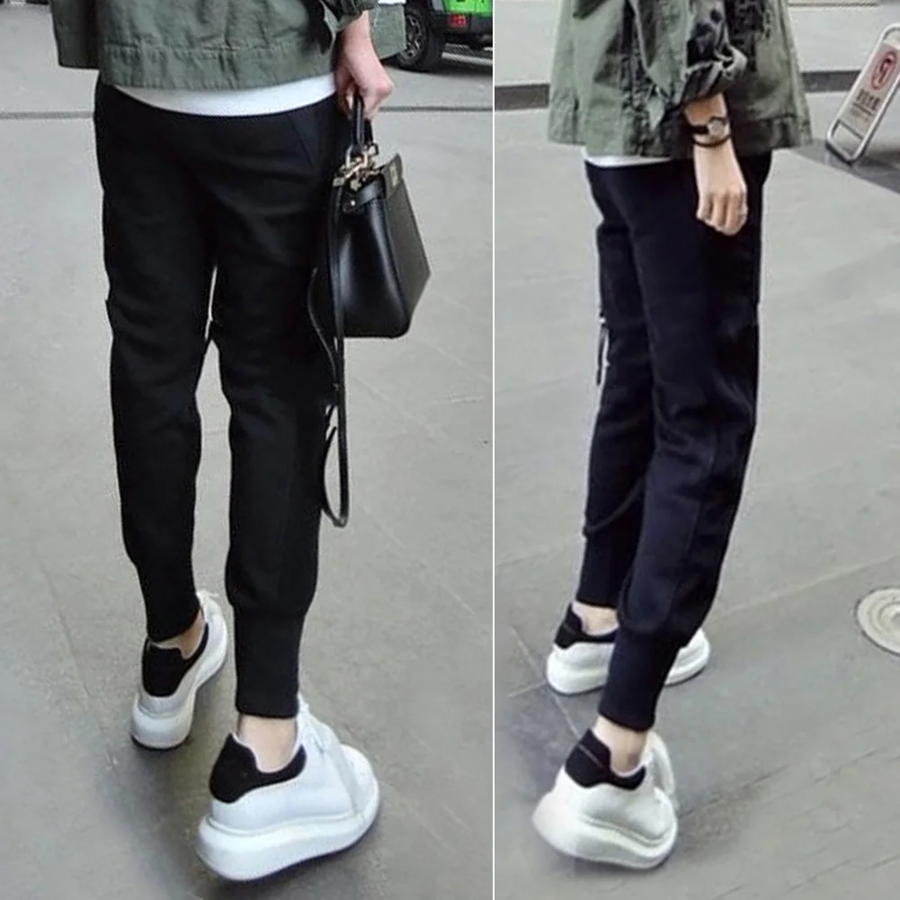 

Harlan Loose With Pocket Spring Autumn Solid Sports Running Cool Thick Casual Women Pants Elastic