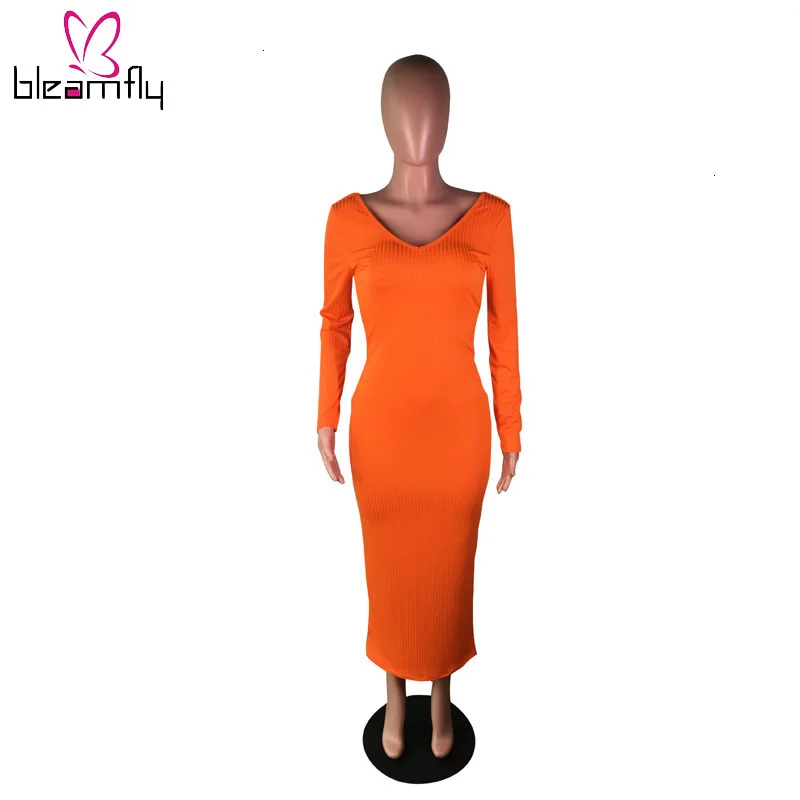 Сексуальное облегающее платье миди с глубоким v образным вырезом женская одежда