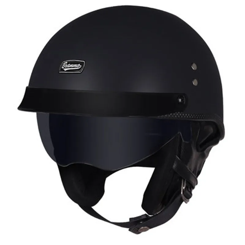

Hot Sale Open Face Half Pu Leather Helmet Moto Motorcycle Helmets Vintage Motorbike Headgear Casque Casco For Helmet