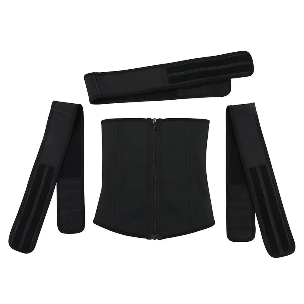 Латексный тренировочный корсет HEXIN съемный 3 пояса моделирующий пояс 7 стальных