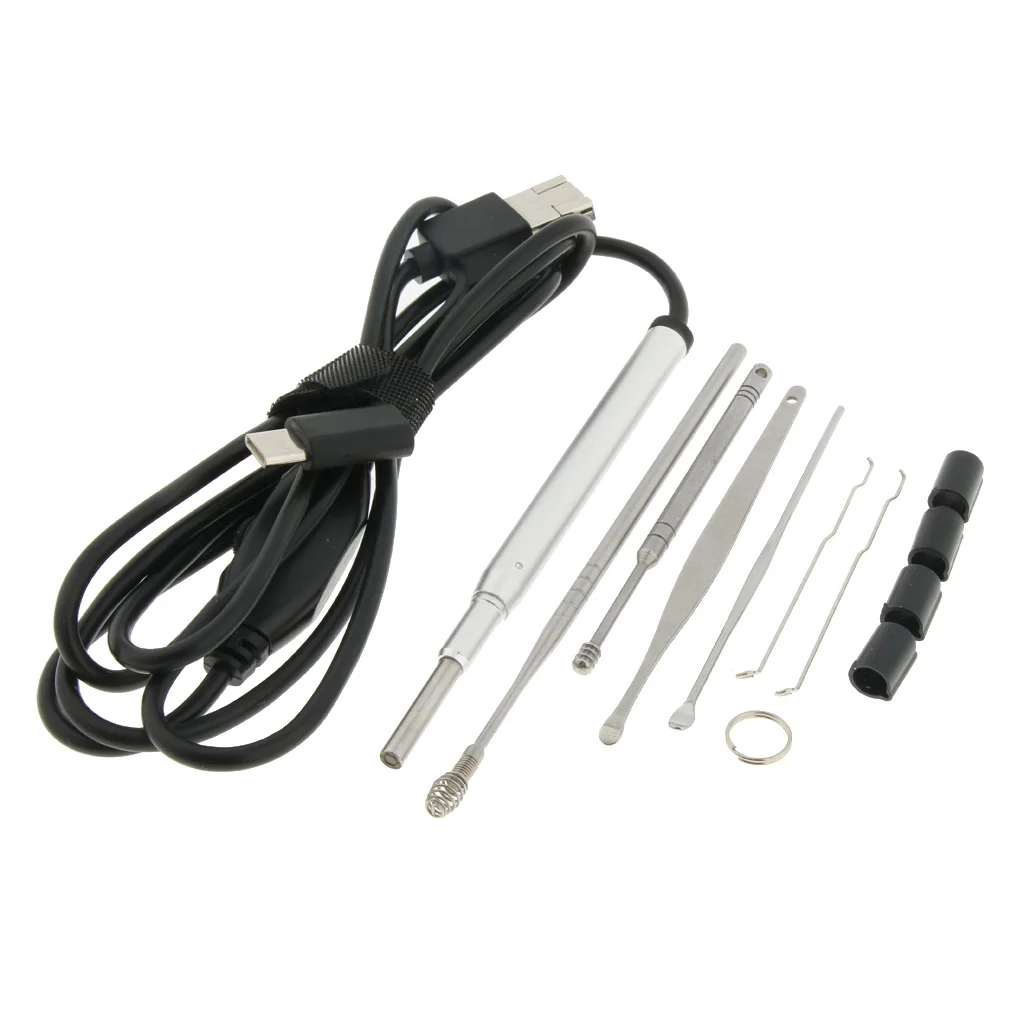 

3.9mm Borescope Ear Inspection Camera Otoscope Visual Earpick Tools, 1.5 m