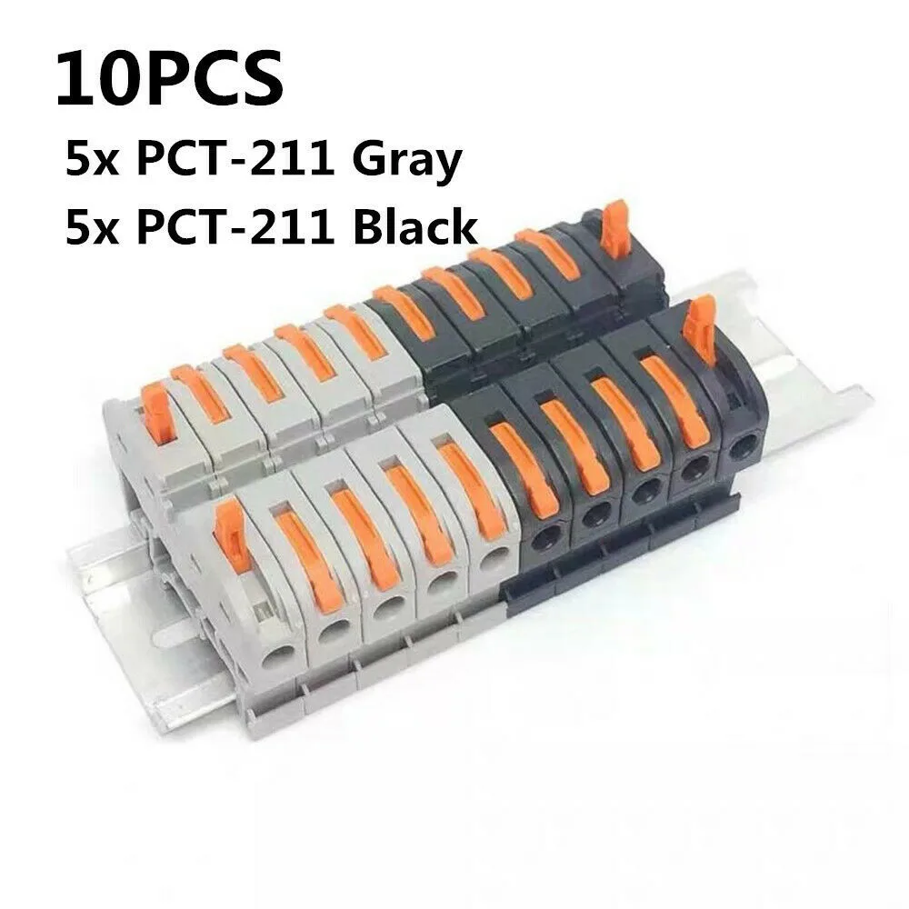 

Rail Type Block Universal Terminal Wiring 10PCS 20A Compact Connectors