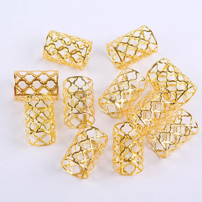 10 шт Золотой Серебряный Регулируемый зажим Пряжка дредлок манжеты парик