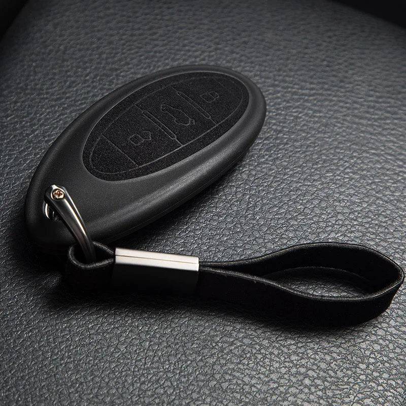 

New Plastic+Leather Car Key Case Cover Shell For Bestune T77 2019-2020 Accessories