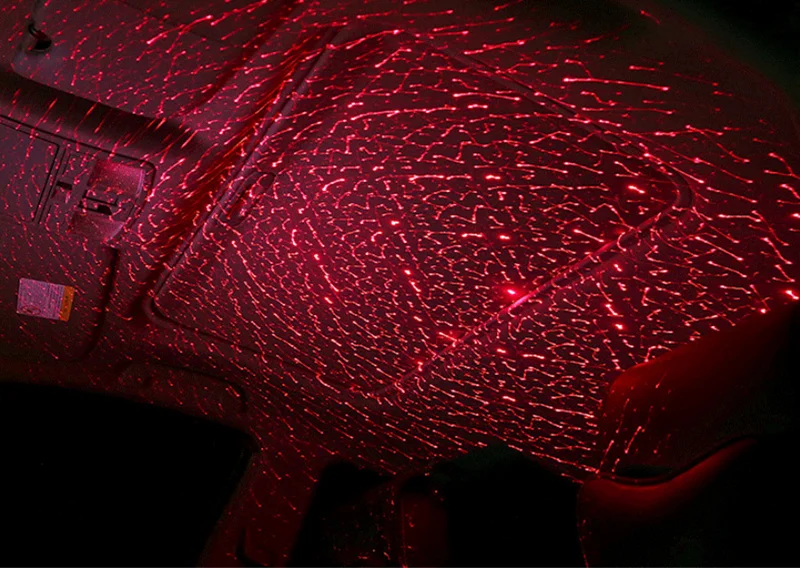 Автомобильный светодиодный Внутренний USB светильник для автомобиля Звездный