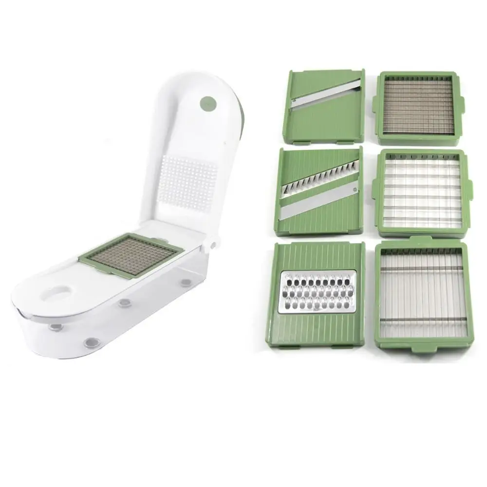 

Multifunction Slicer Chopper for Fruits and Vegetables Interchangeable Blades
