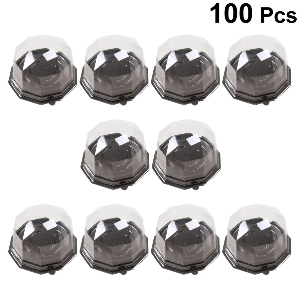 50 шт прозрачный Пластик маленькие пирожные паштеты Коробки Чехлы одноразовый