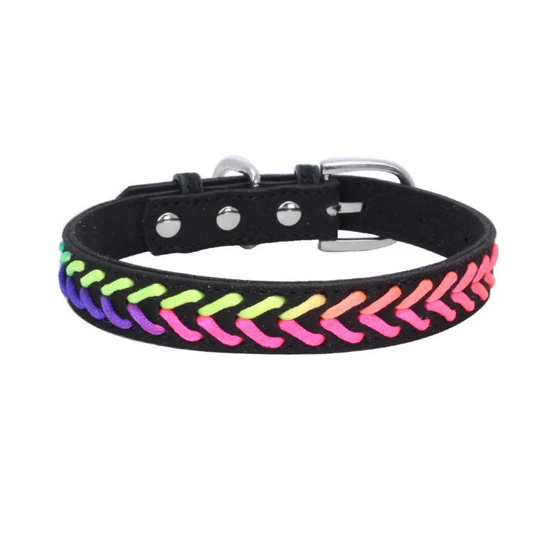 1 шт. мягкий ошейник для собак из микрофибры цветной тканый кошки Декор подходит
