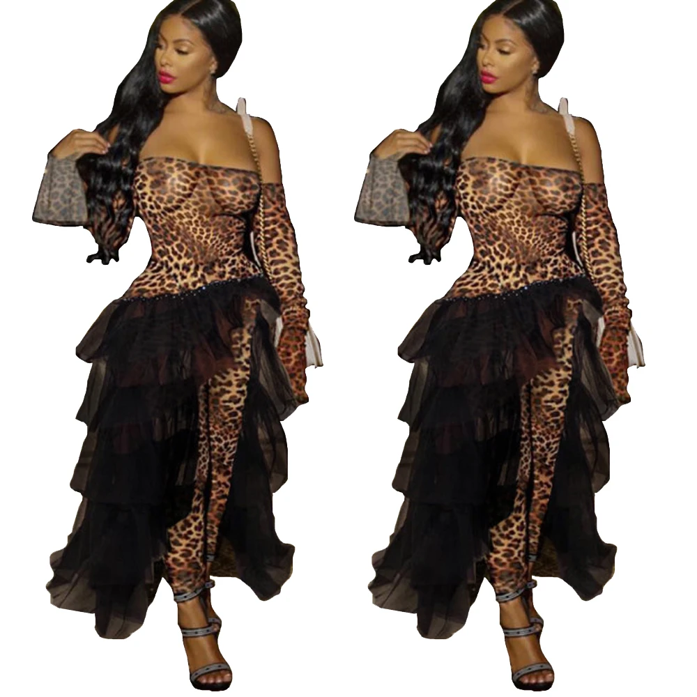 Новинка зимние женские сетчатые комбинезоны с воротником-лодочкой длинным