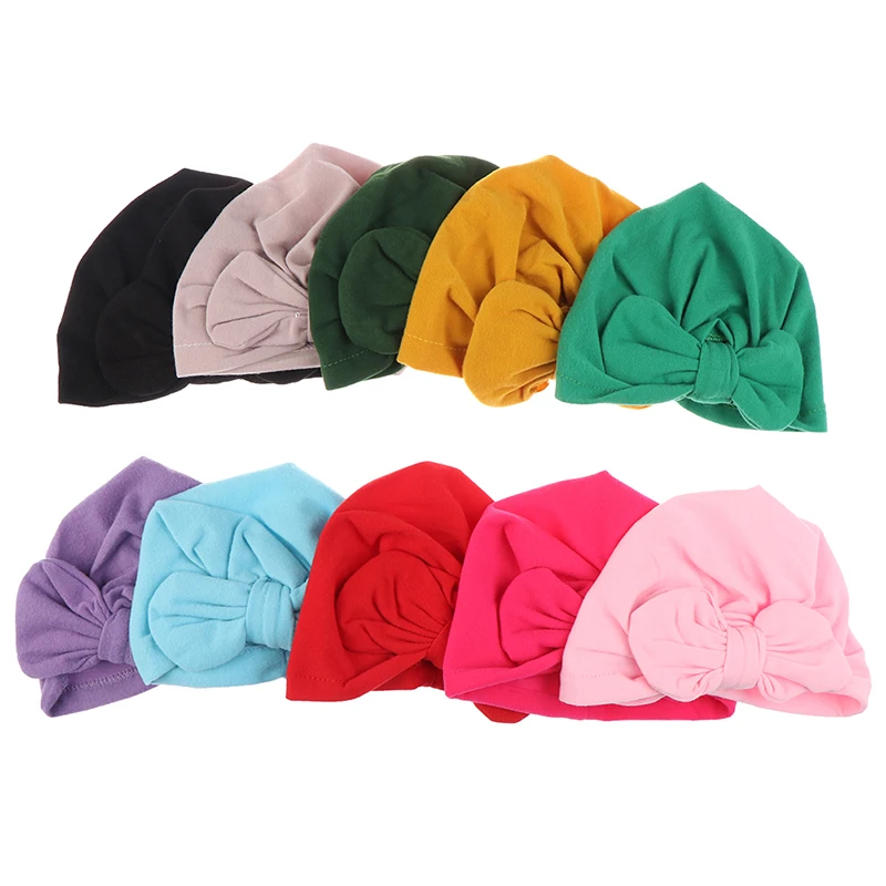 

Bow Cap Newborn Girls photography Props Spring Autumn Modis Beanie Turban