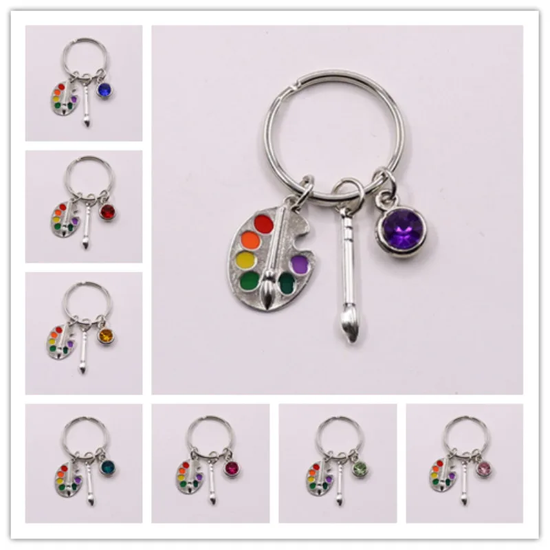 1 шт. инструменты художника-палитра брелок кисть Рождественская каменная