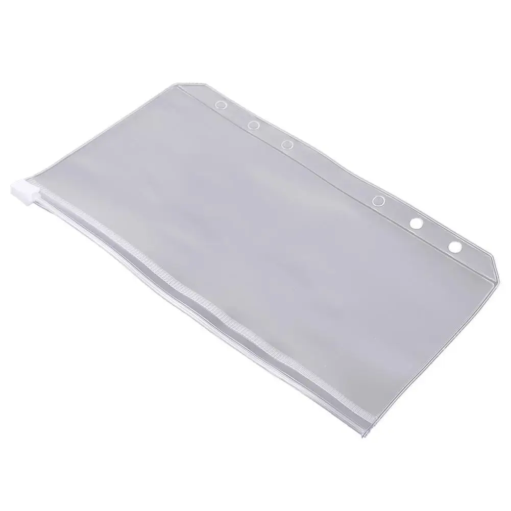 

File Pocket Practical Simple PVC A6 Stationery Organizer Plastic Zip Envelope Zipper Large Capacity Pouch Documents Pouch