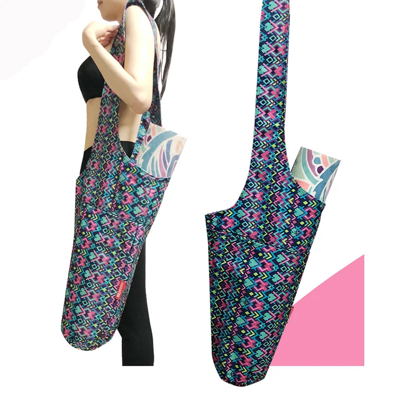 

Fashion Yoga Mat Bag Canvas Yoga Bag Large Size Zipper Pocket Fit Most Size Mats Yoga Mat Tote Sling Carrier Fitness Supplies