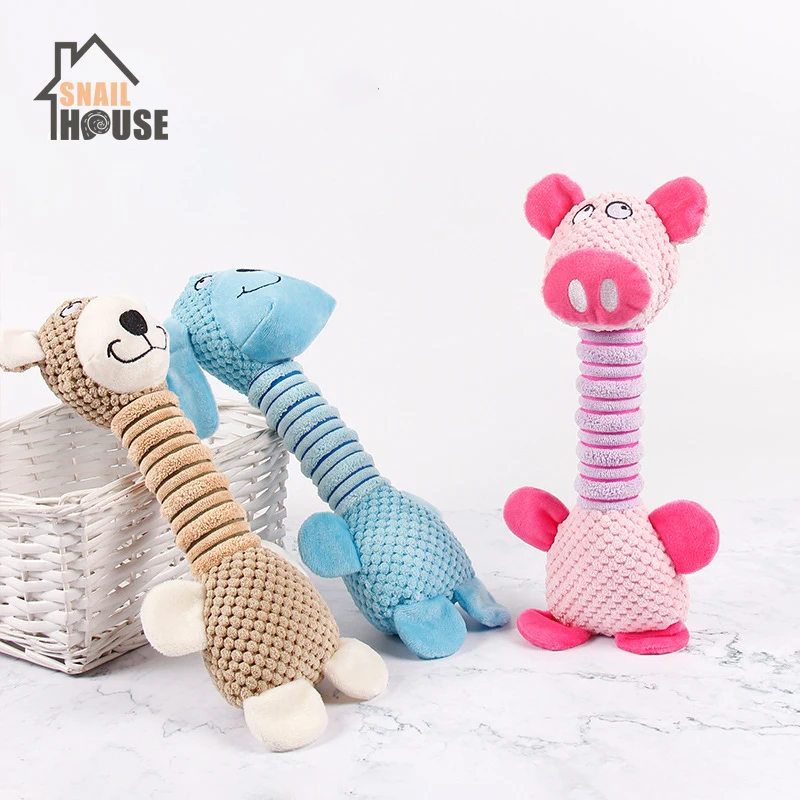 

Snailhouse Hot Dog Cat Plush Squeak Sound Dog Toys Funny Durability Chew Molar Toy Pets Long-necked Pigs Dogs Bears Training Toy